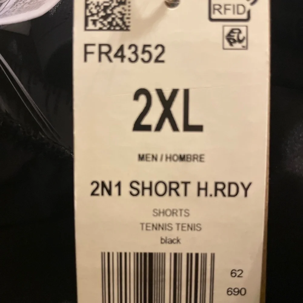 New Men’s Size 2XL  Adidas 2 In 1 Tennis Shorts He